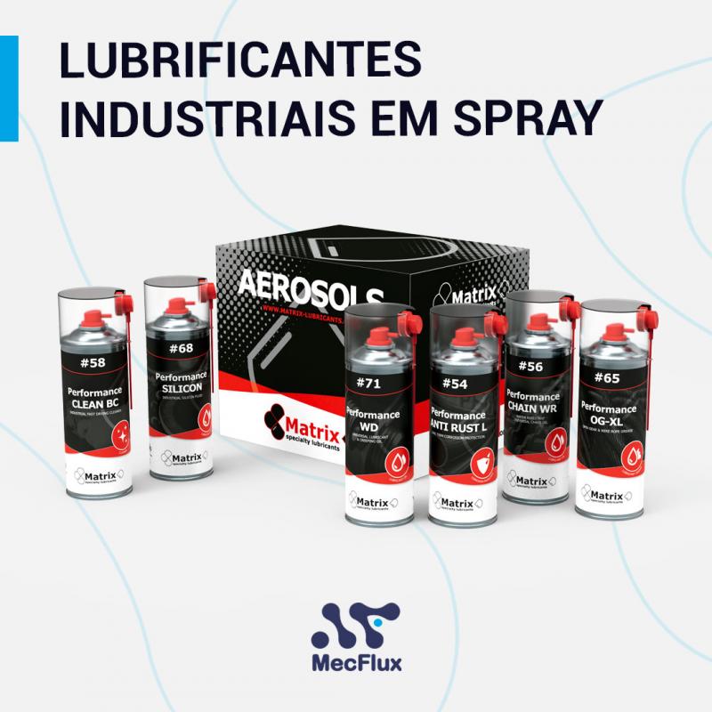 Lubrificantes industriais em spray